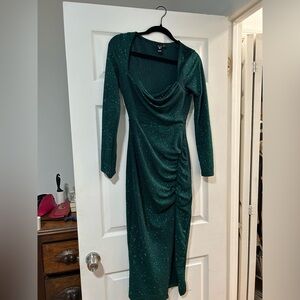 Sparkly green dress